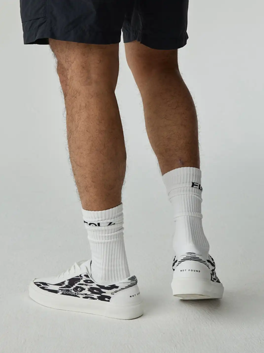 EQLZ | Black and White Abstract Print Canvas Sneakers