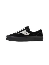EQLZ | Black and White Color Block Suede Skate Shoes