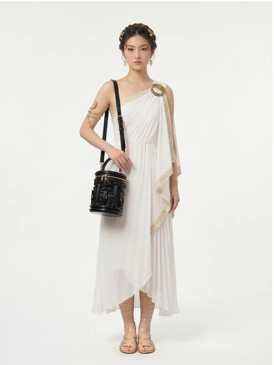 JARNO | Baroque Style Cylinder Crossbody Bag