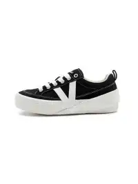 VEIDOORN | Two-Tone Canvas & Suede Platform Sneakers