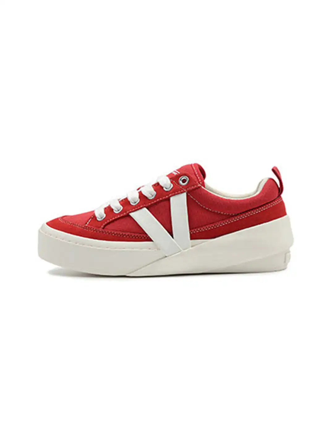 VEIDOORN | Two-Tone Canvas & Suede Platform Sneakers