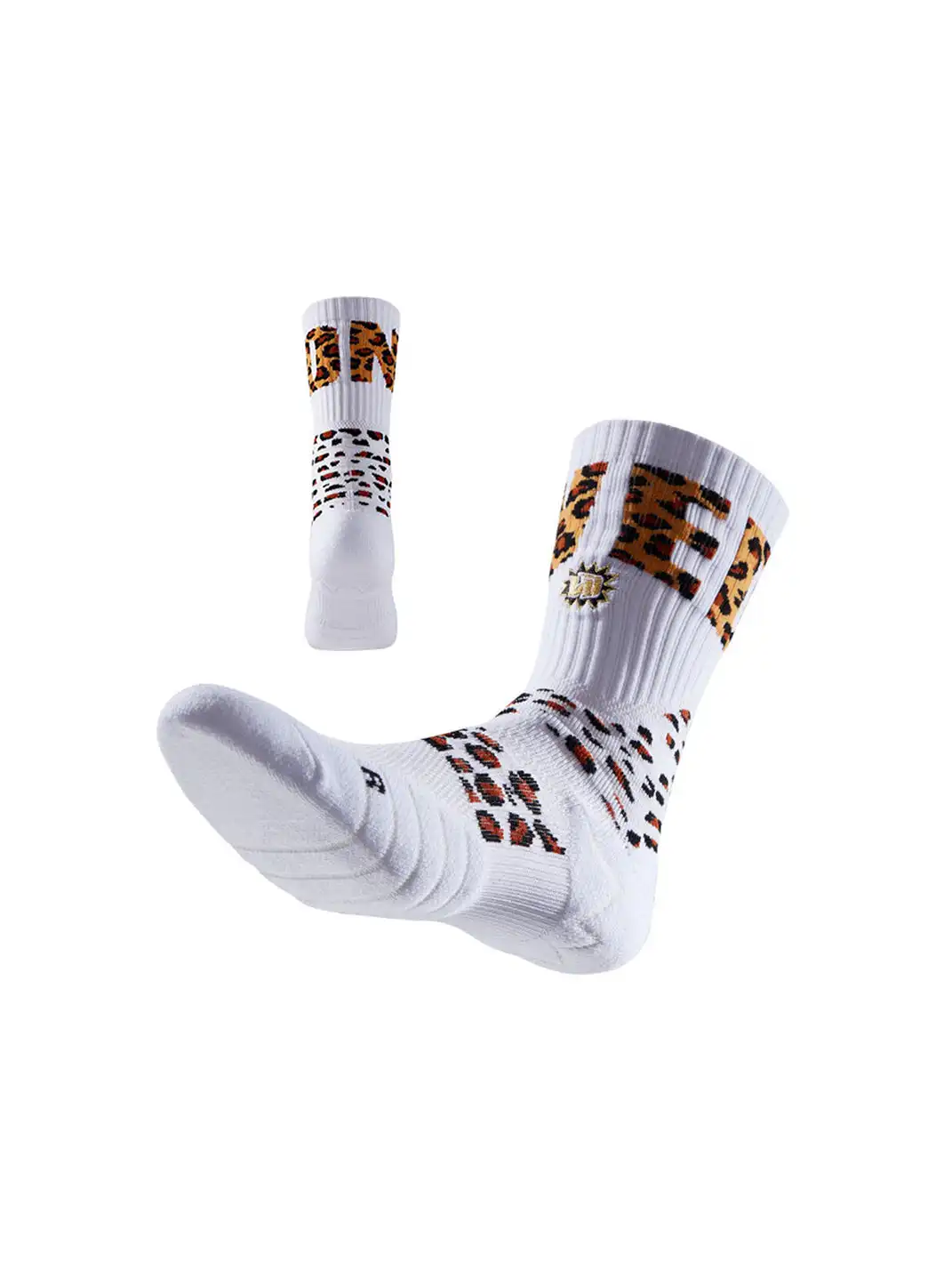VEIDOORN | Leopard Print Mid-Calf Basketball Socks