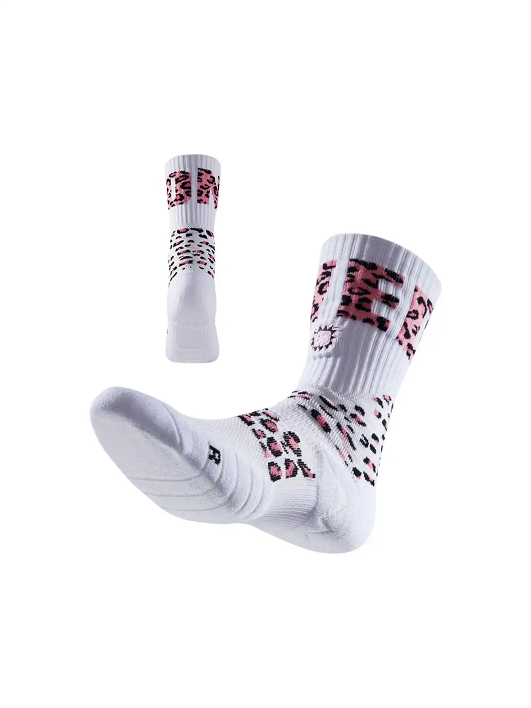 VEIDOORN | Leopard Print Mid-Calf Basketball Socks
