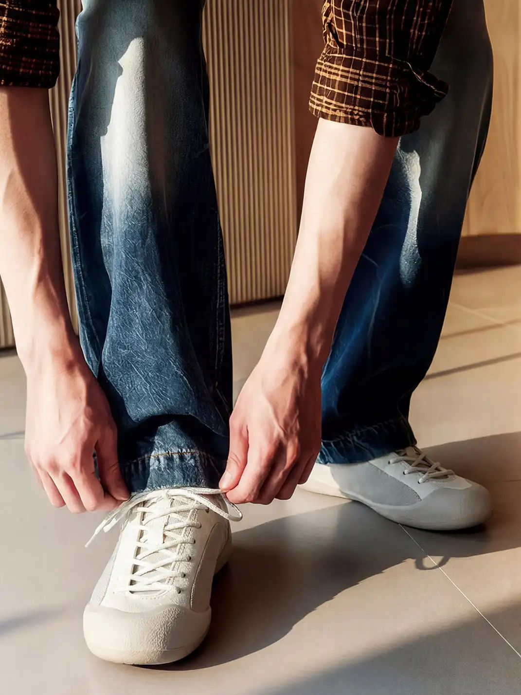 BASTO | Off-White Mesh & Canvas Low-Top Casual Sneakers