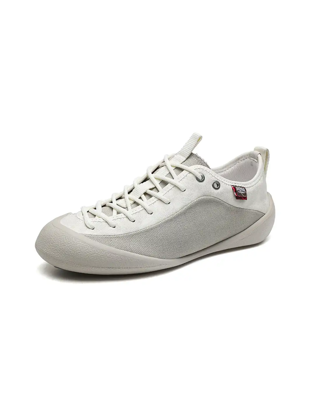 BASTO | Off-White Mesh & Canvas Low-Top Casual Sneakers