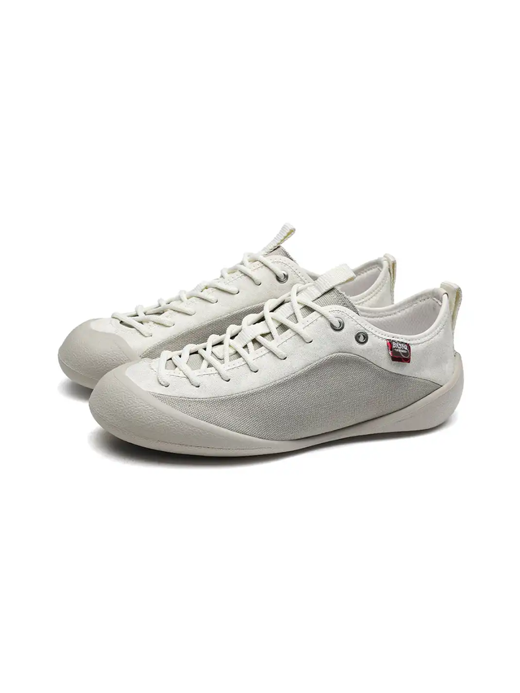 BASTO | Off-White Mesh & Canvas Low-Top Casual Sneakers