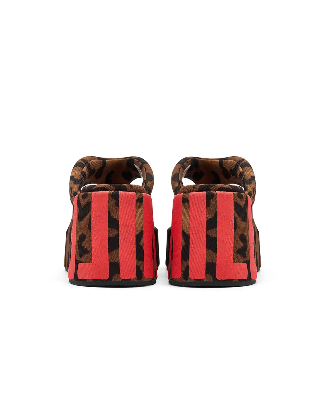 SMILEY | Suede Letter Print Platform Flip-flops-Brown