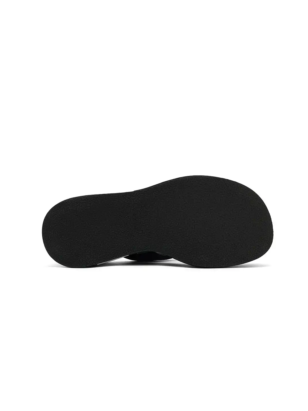 SMILEY | Suede Letter Print Platform Flip-flops-Black