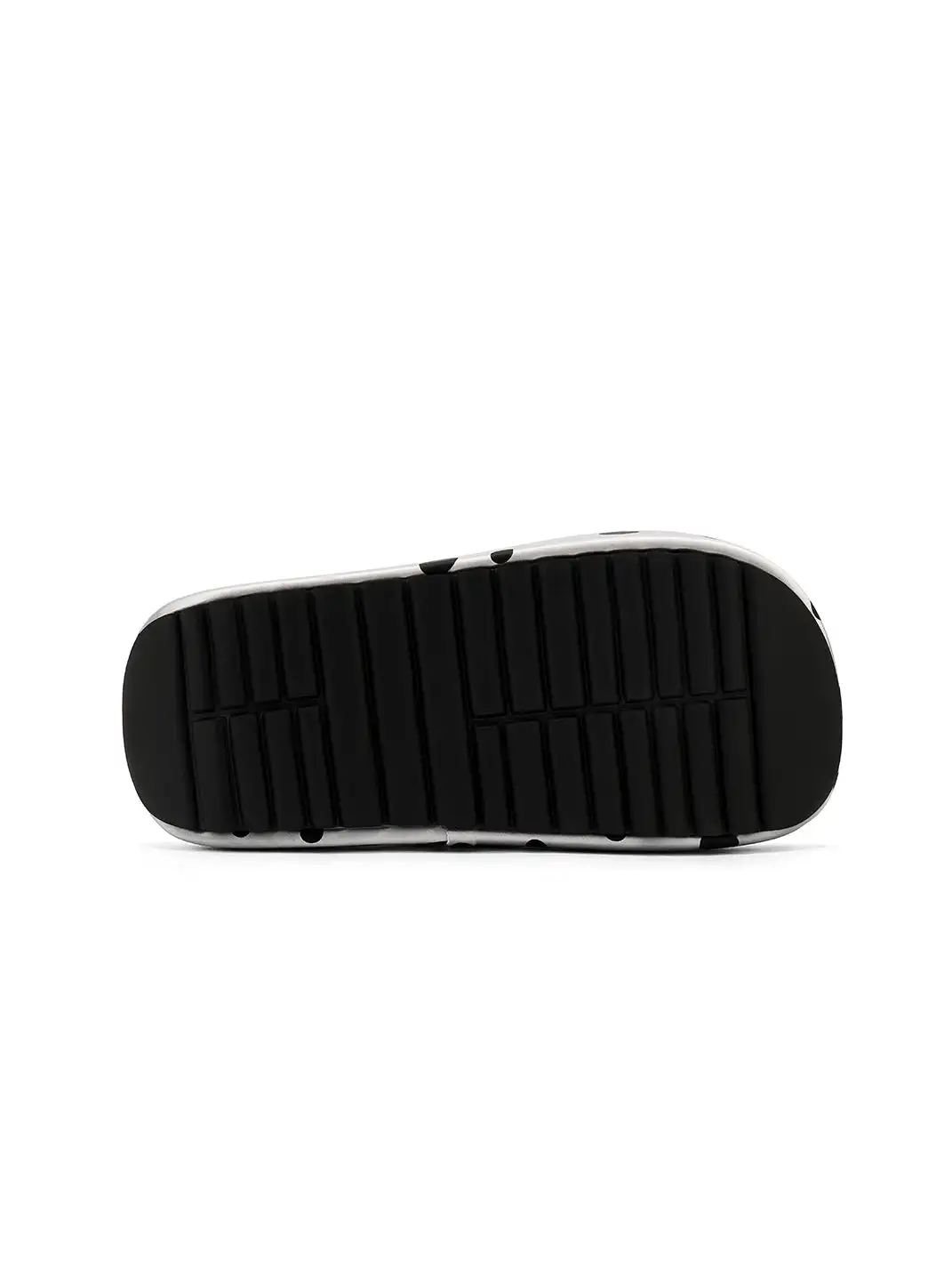 SMILEY | Polka Dot Platform Slide Sandals-Gray