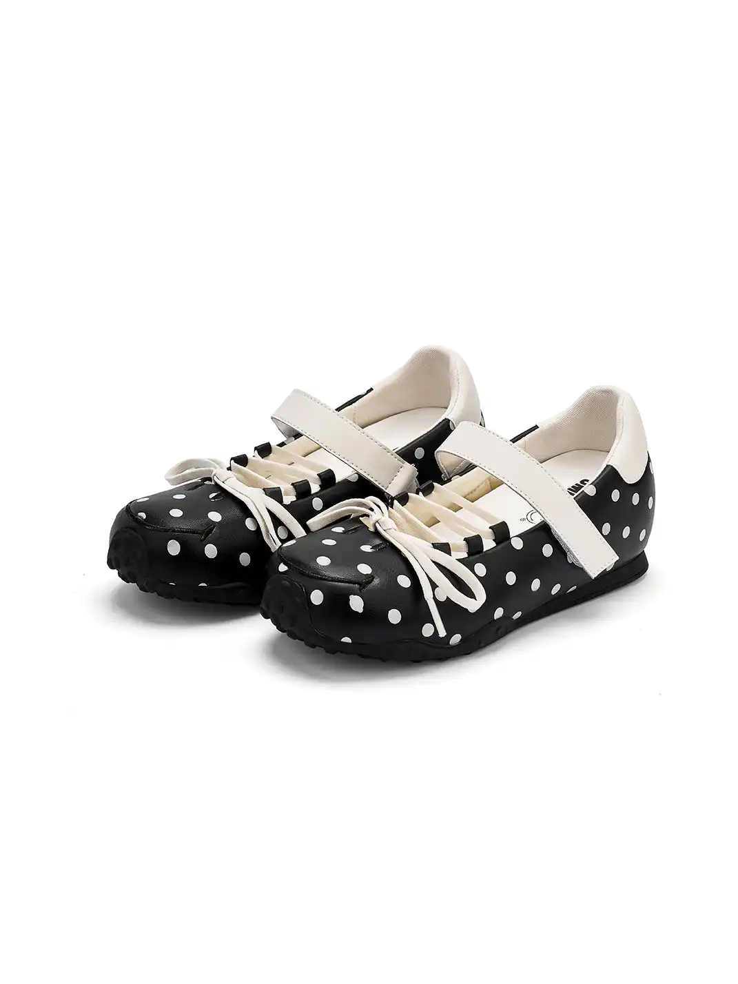 SMILEY | Polka Dot Bow Mary Jane Flat Shoes
