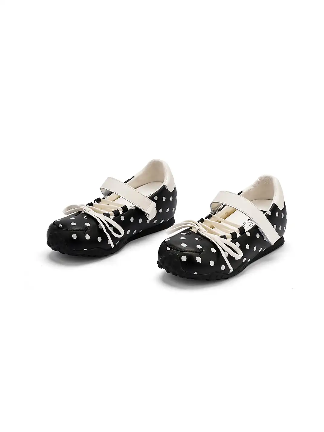 SMILEY | Polka Dot Bow Mary Jane Flat Shoes