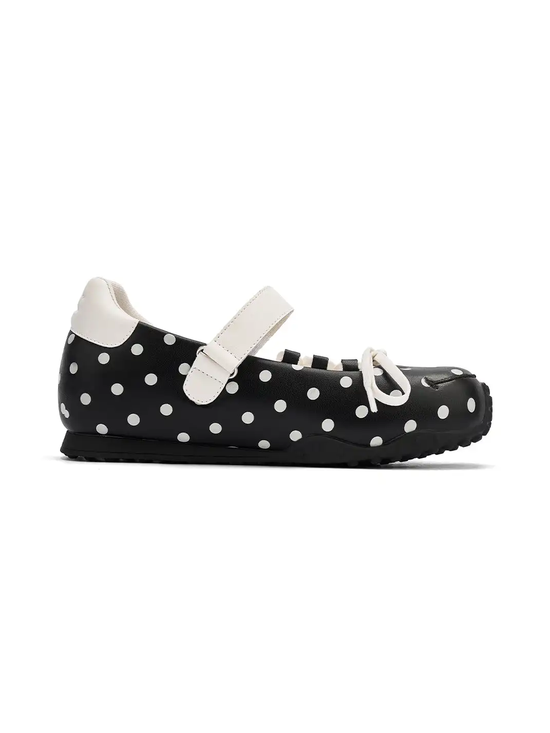 SMILEY | Polka Dot Bow Mary Jane Flat Shoes