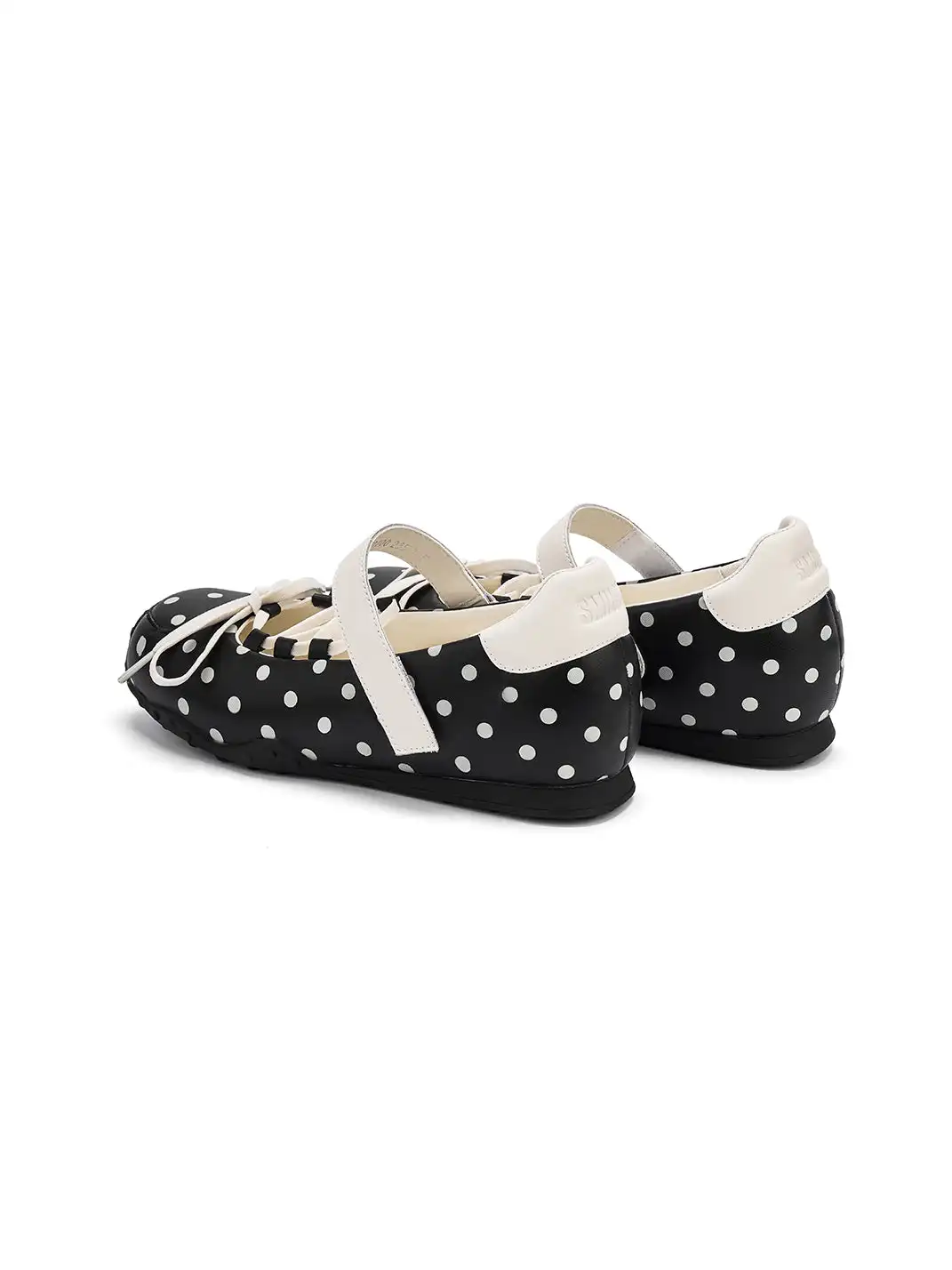 SMILEY | Polka Dot Bow Mary Jane Flat Shoes