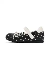 SMILEY | Polka Dot Bow Mary Jane Flat Shoes