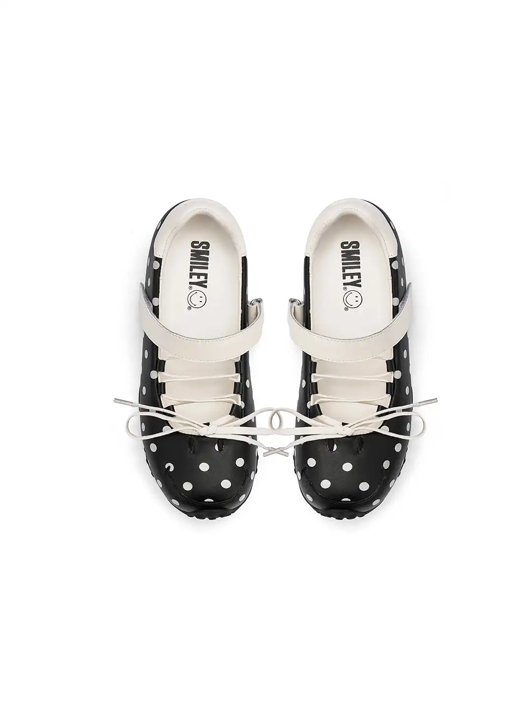 SMILEY | Polka Dot Bow Mary Jane Flat Shoes