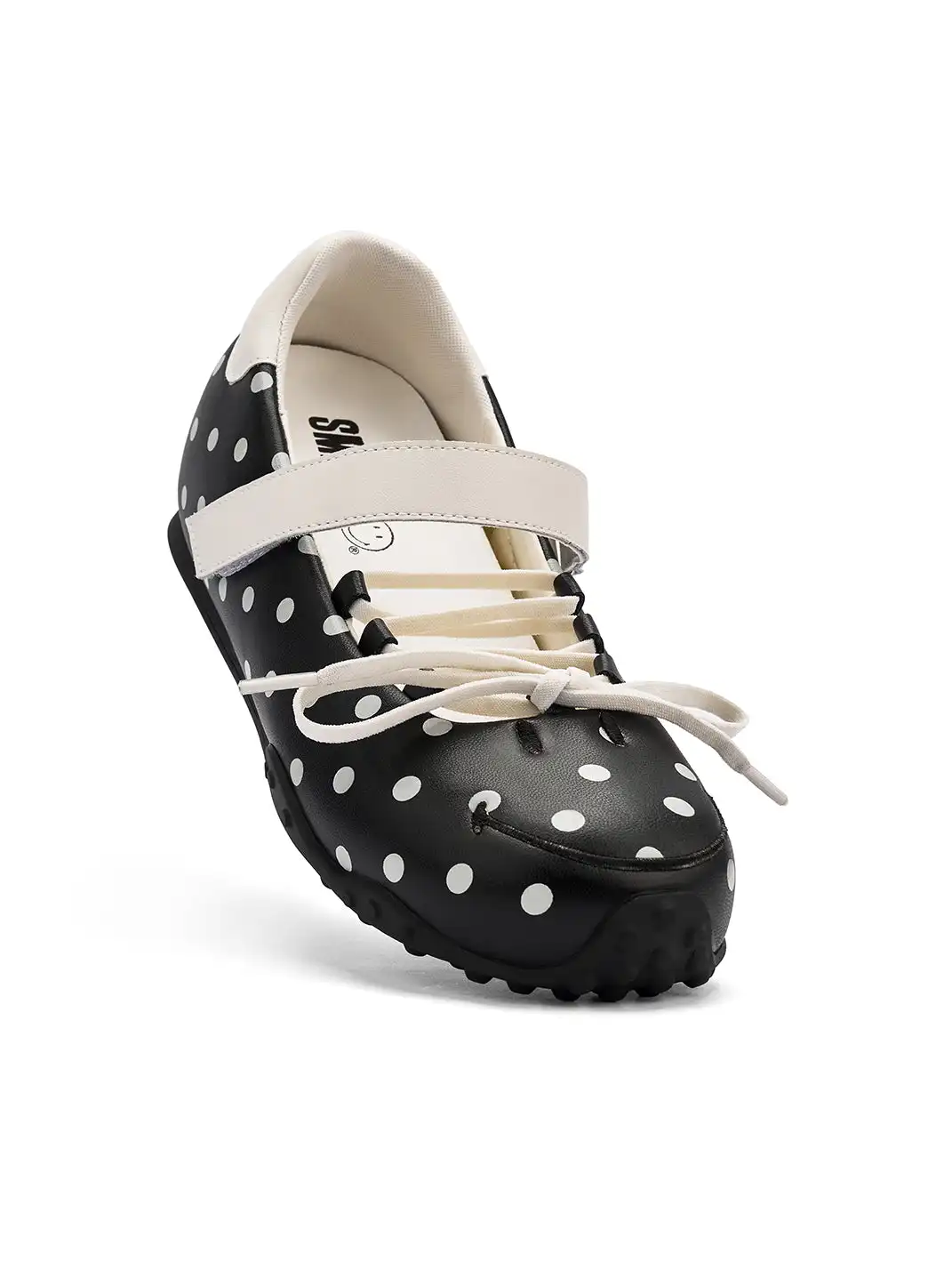 SMILEY | Polka Dot Bow Mary Jane Flat Shoes