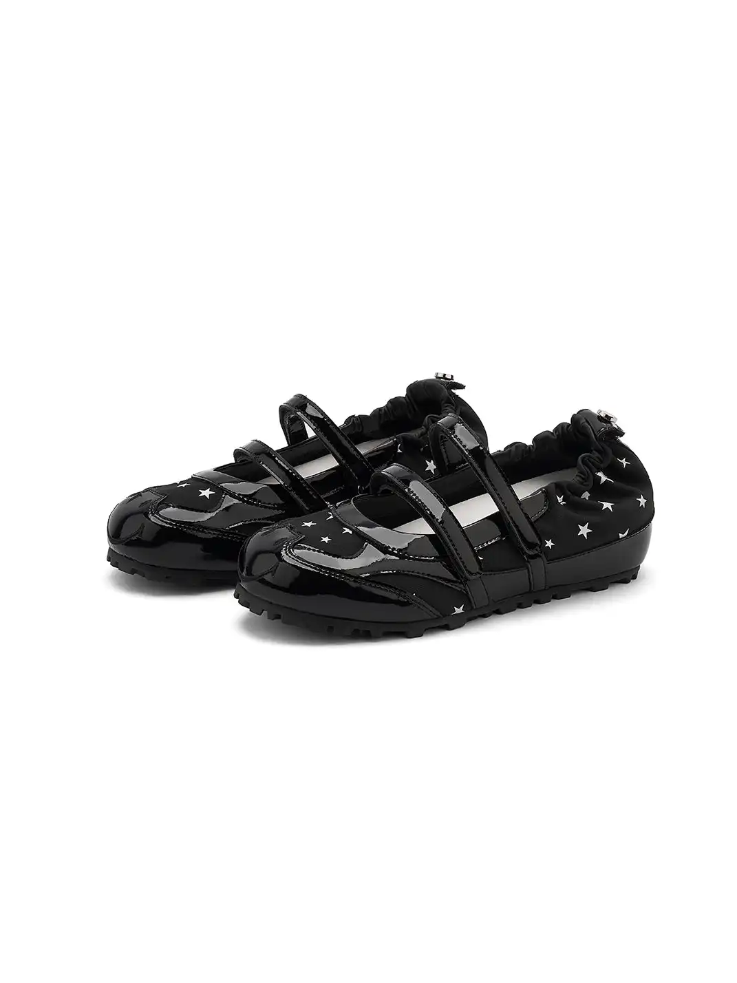 SMILEY | Polka Dot Two-Strap Platform Mary Jane Sneakers