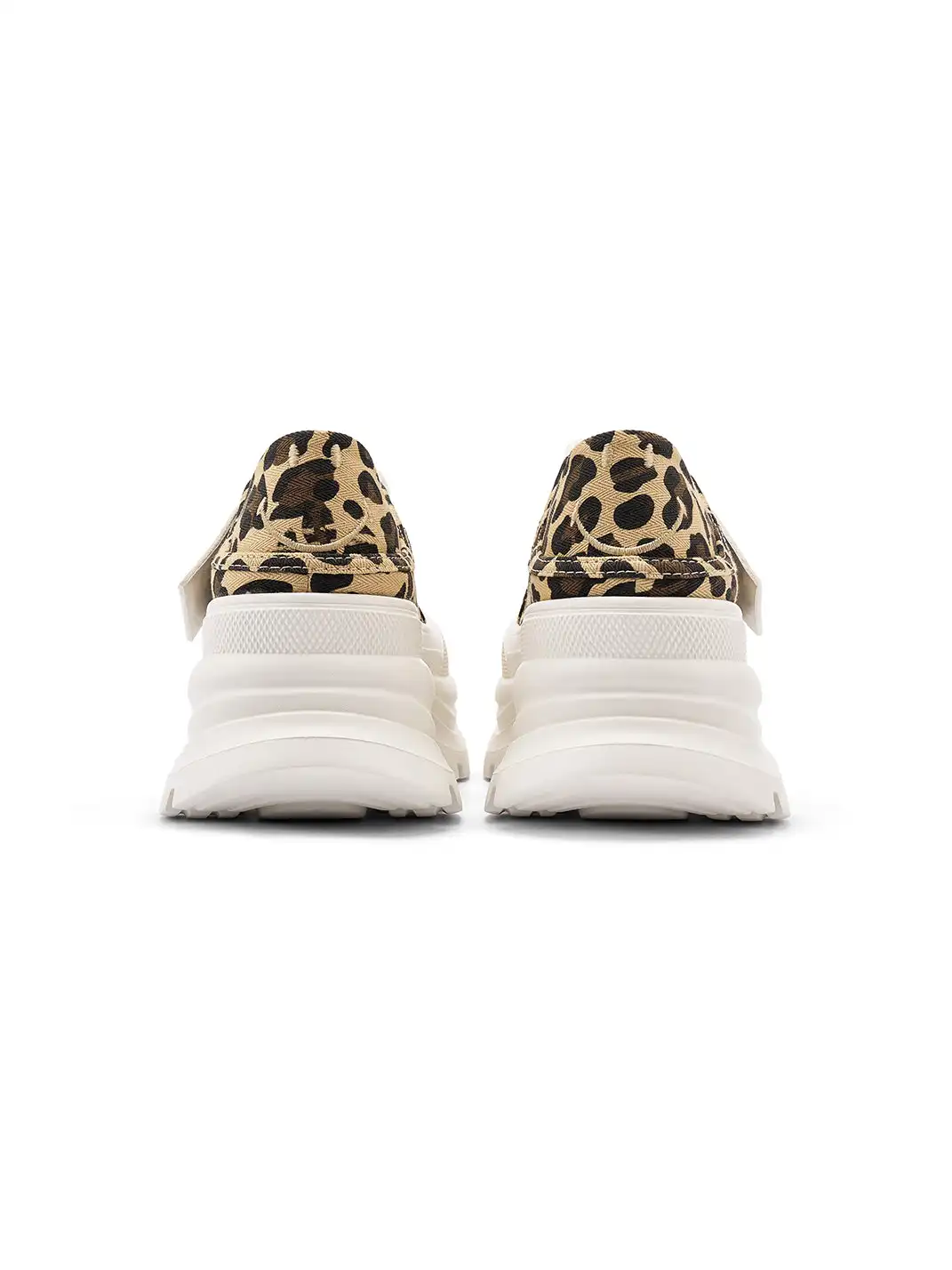 SMILEY | Print Platform Canvas Sneakers With Smile Logo-Leopard