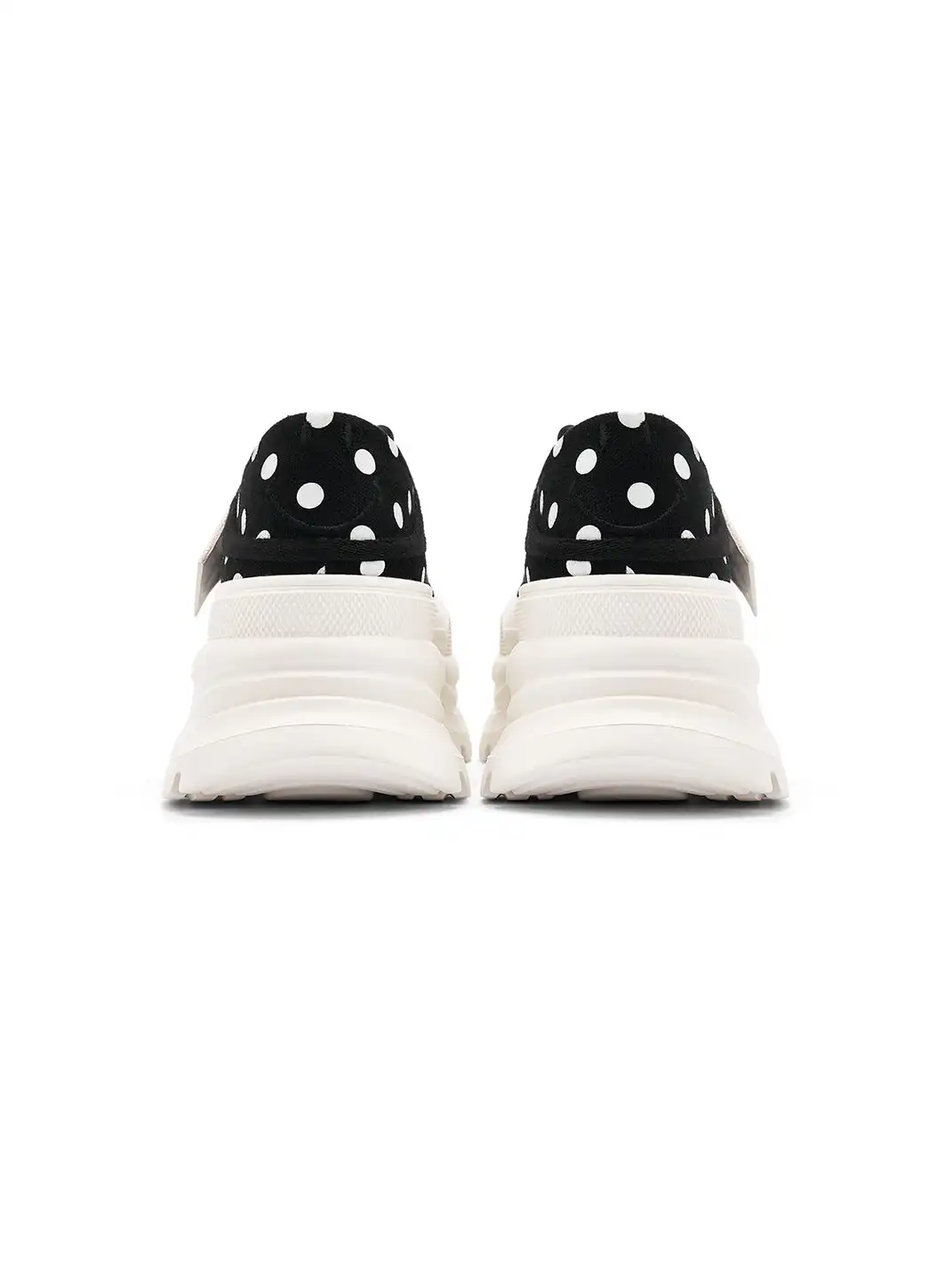 SMILEY | Print Platform Canvas Sneakers With Smile Logo-Black