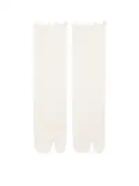 YANG MA | Solid Color Two-toe Mid-calf Socks
