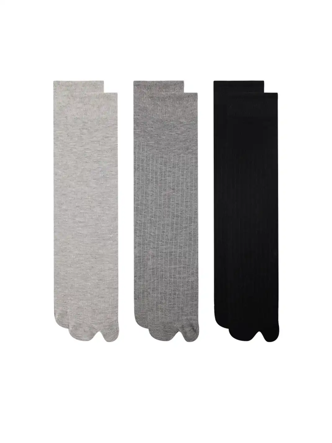 YANG MA | Solid Color Split-toe Calf Socks