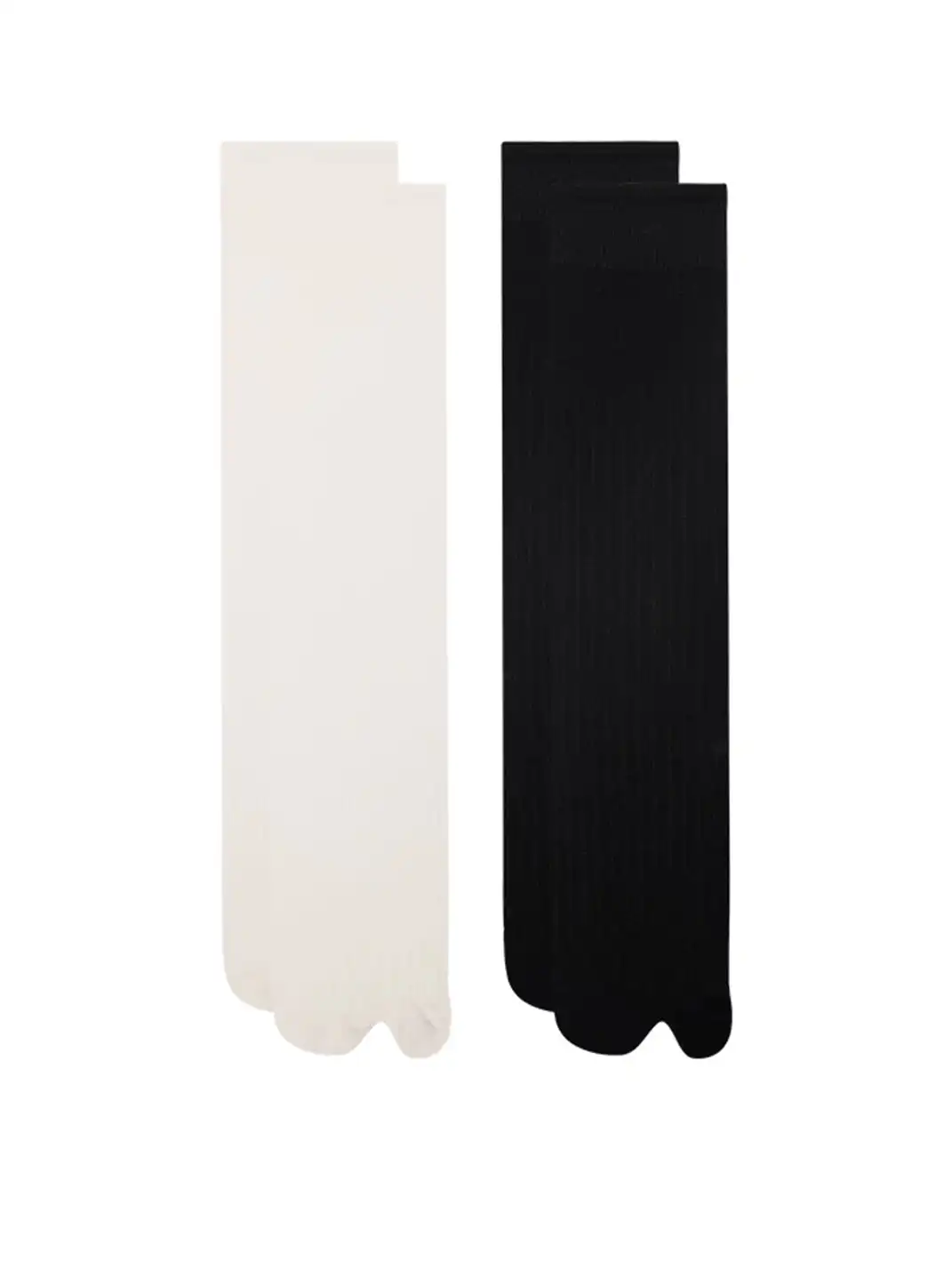 YANG MA | Solid Color Split-toe Calf Socks