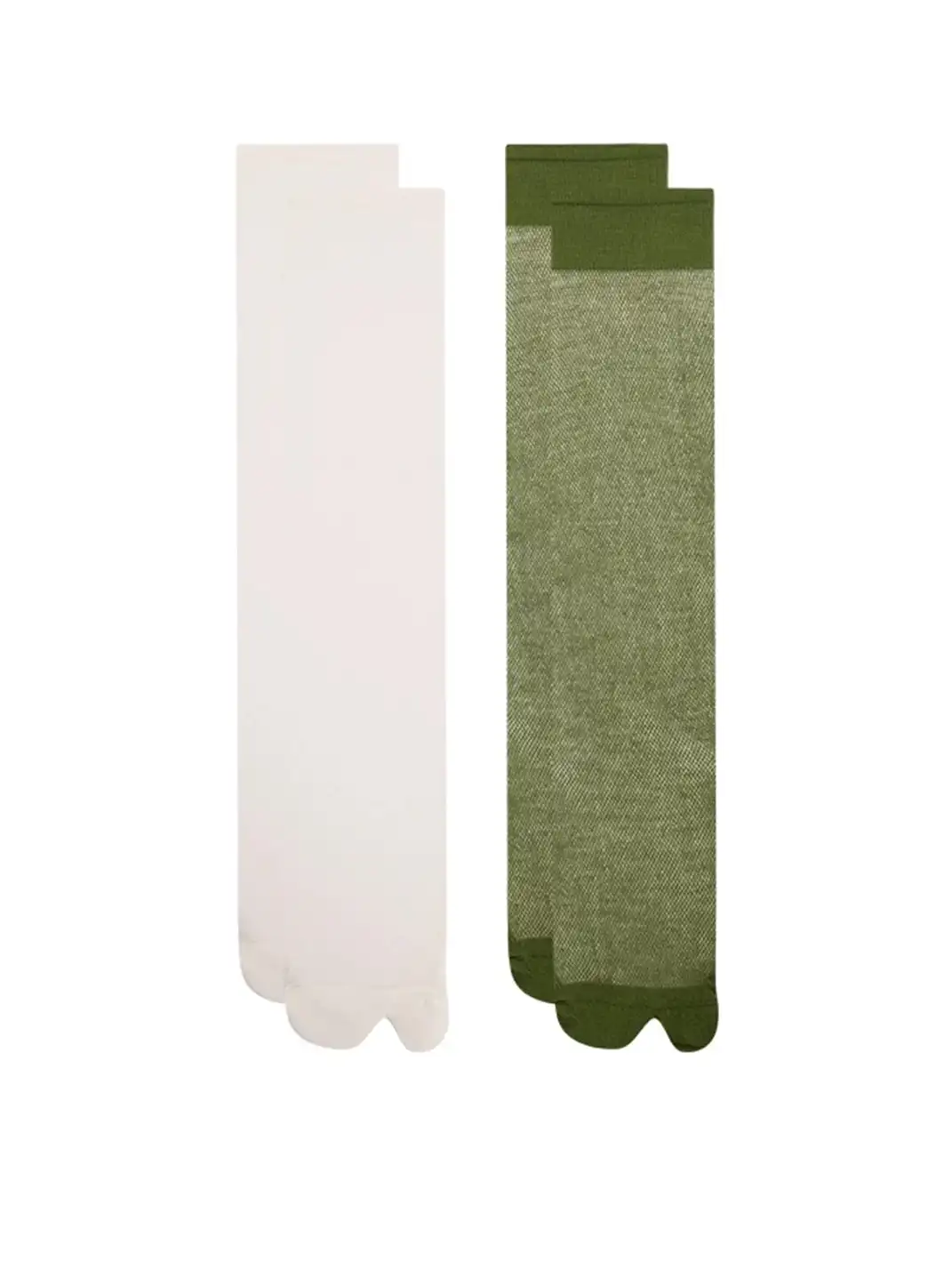 YANG MA | Split-toe Mesh Mid-calf Slouch Socks