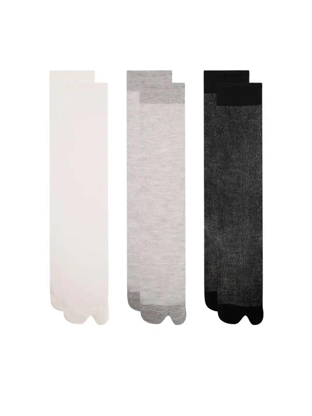 YANG MA | Split-toe Mesh Mid-calf Slouch Socks