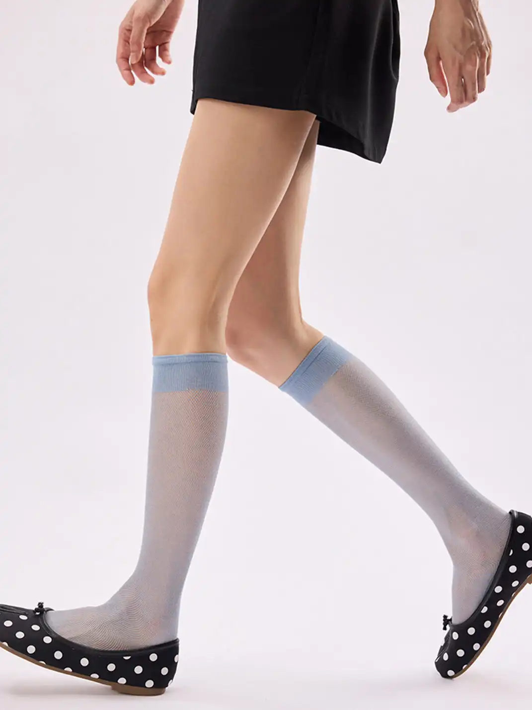 YANG MA | Split-toe Mesh Mid-calf Slouch Socks