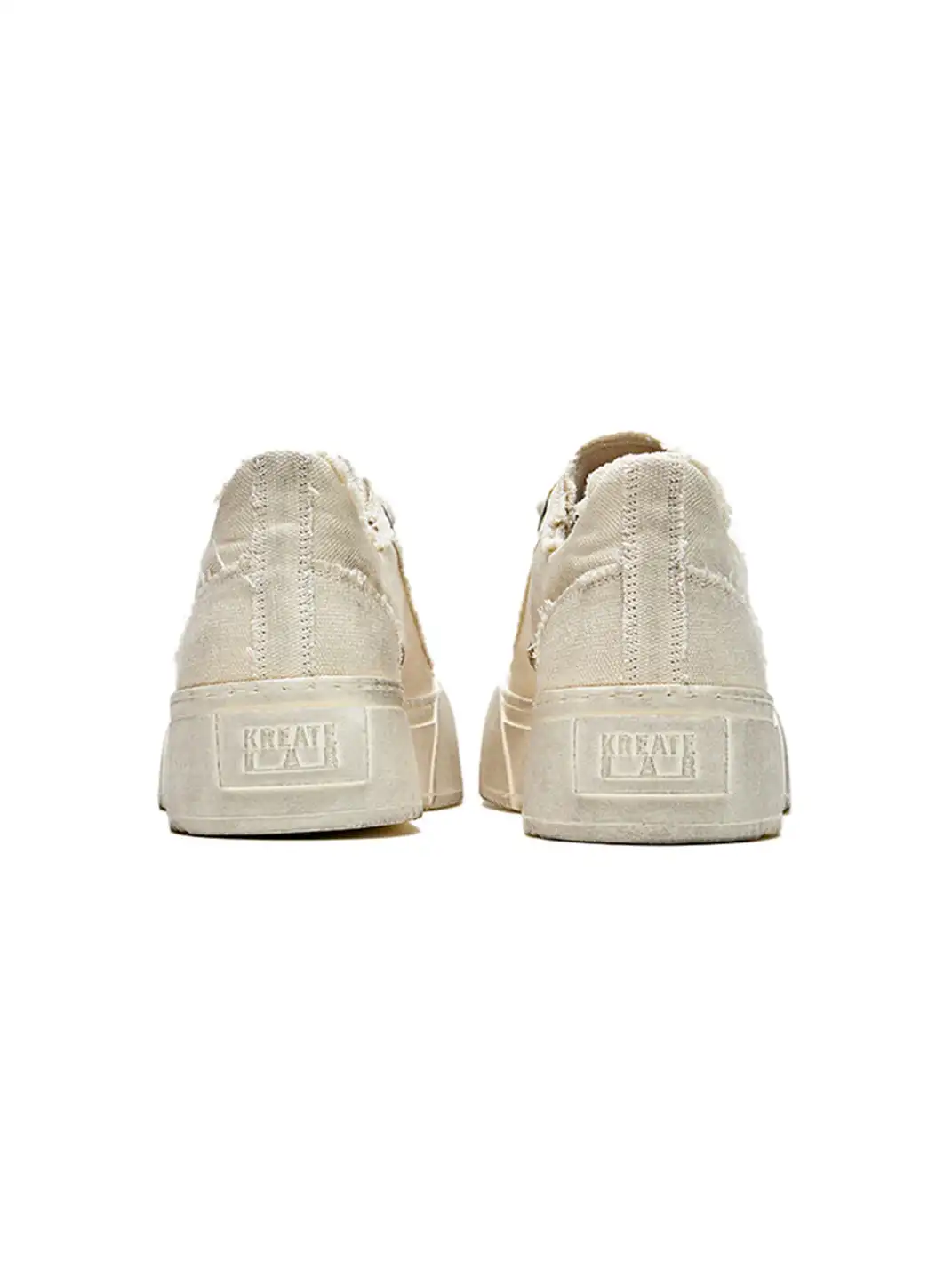 KREATE | Chunky Sole Two-Tone Washed Canvas Sneakers