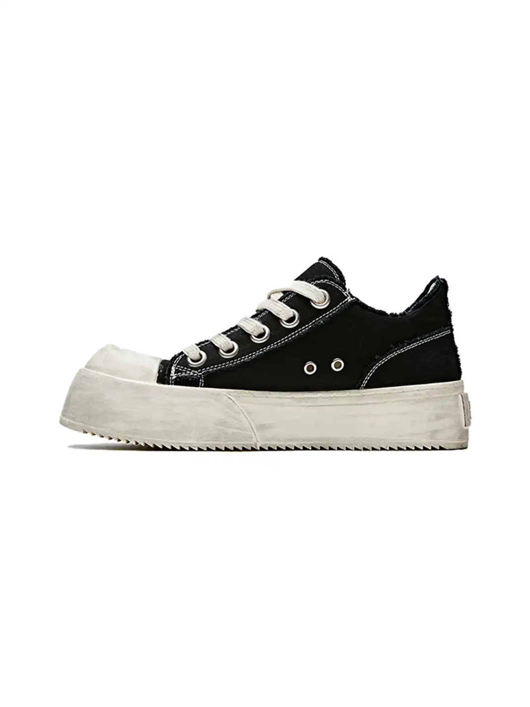 KREATE | Chunky Sole Two-Tone Washed Canvas Sneakers