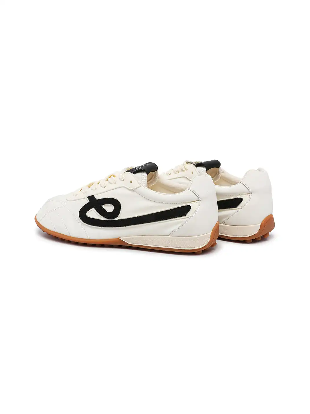 C.BANNER | Quilted Upper Sneakers With Black Logo-White