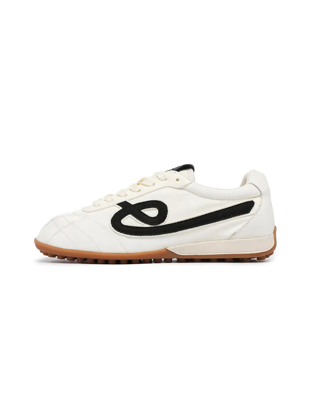 C.BANNER | Quilted Upper Sneakers With Black Logo-White