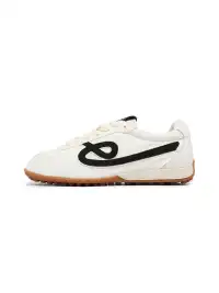 C.BANNER | Quilted Upper Sneakers With Black Logo-White
