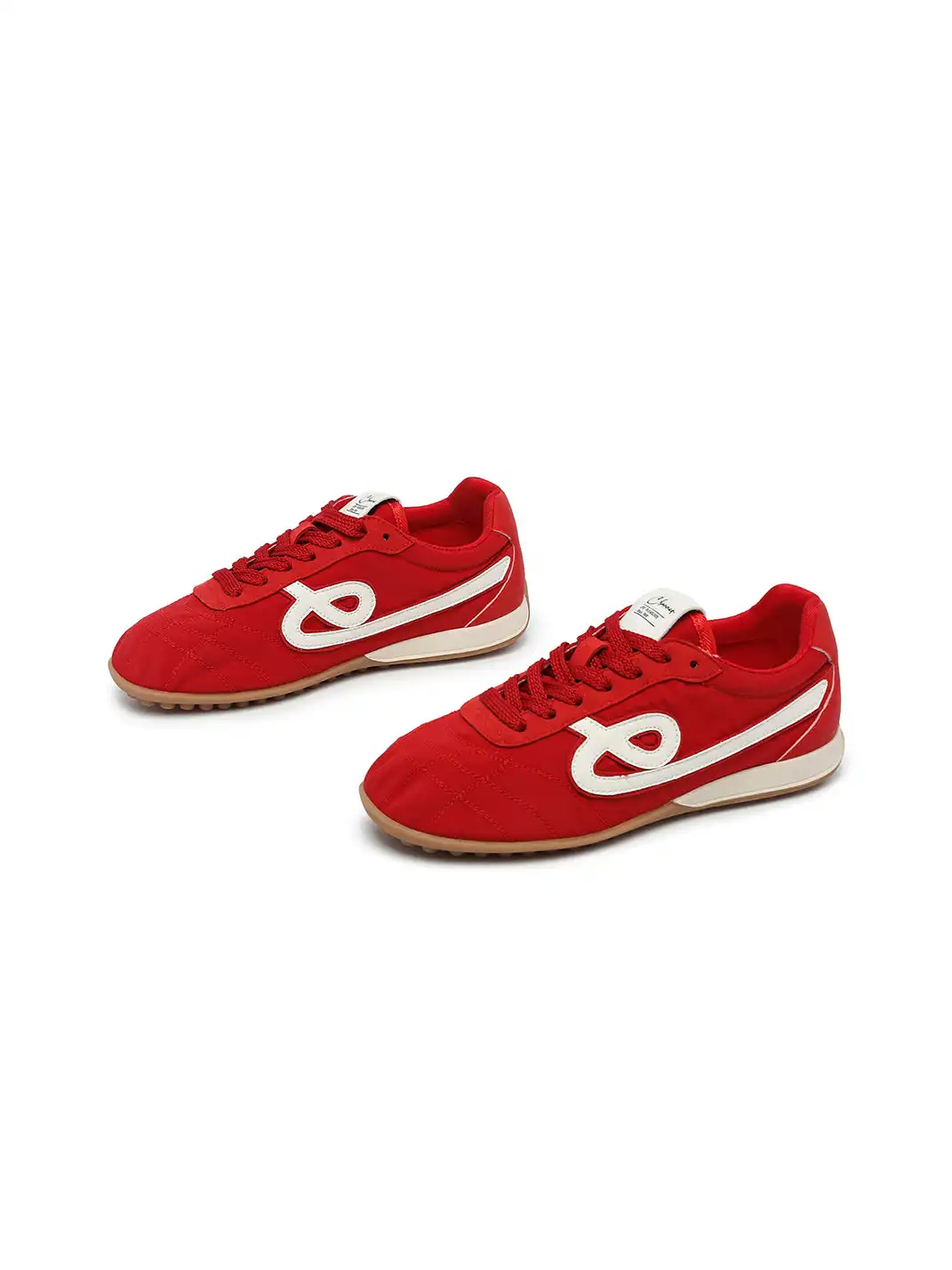 C.BANNER | Quilted Upper Sneakers With Black Logo-Red