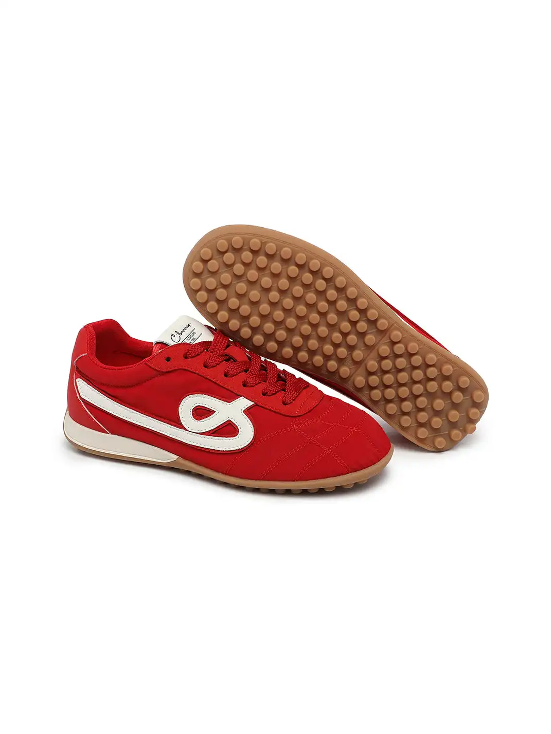 C.BANNER | Quilted Upper Sneakers With Black Logo-Red