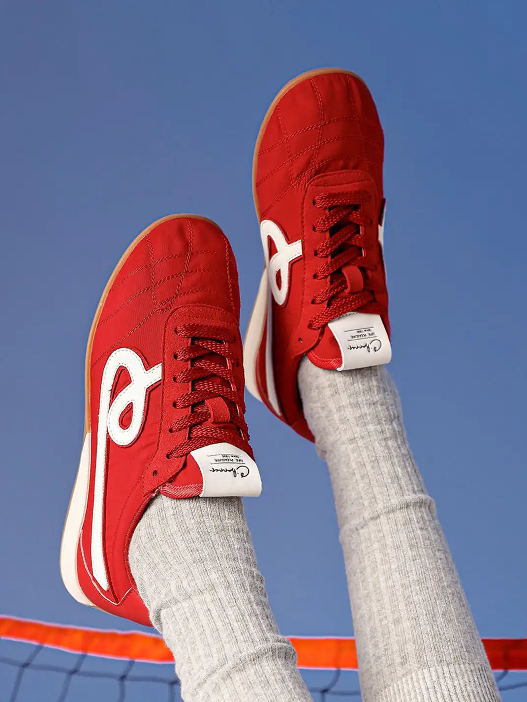C.BANNER | Quilted Upper Sneakers With Black Logo-Red
