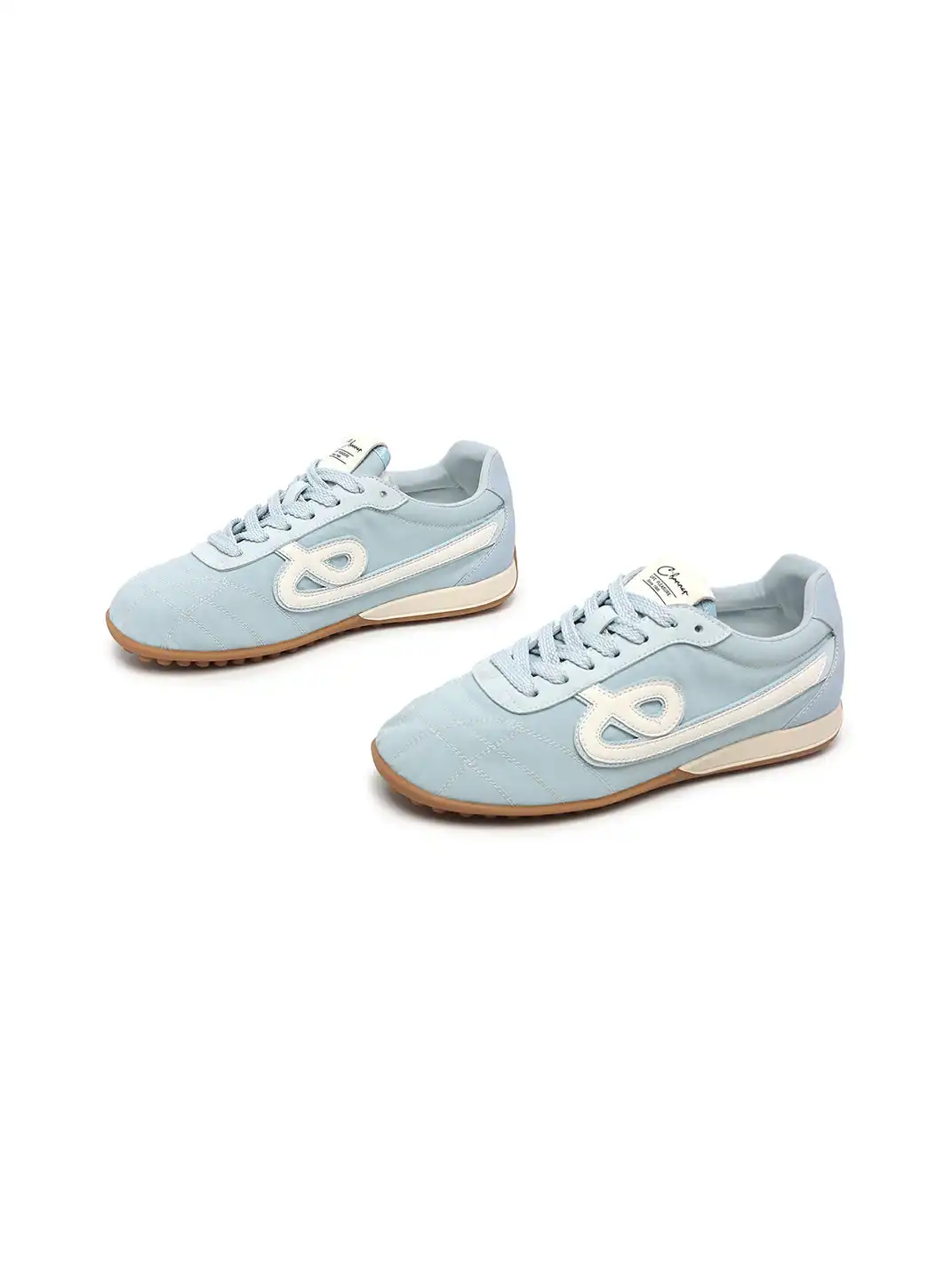 C.BANNER | Quilted Upper Sneakers With Black Logo-Blue