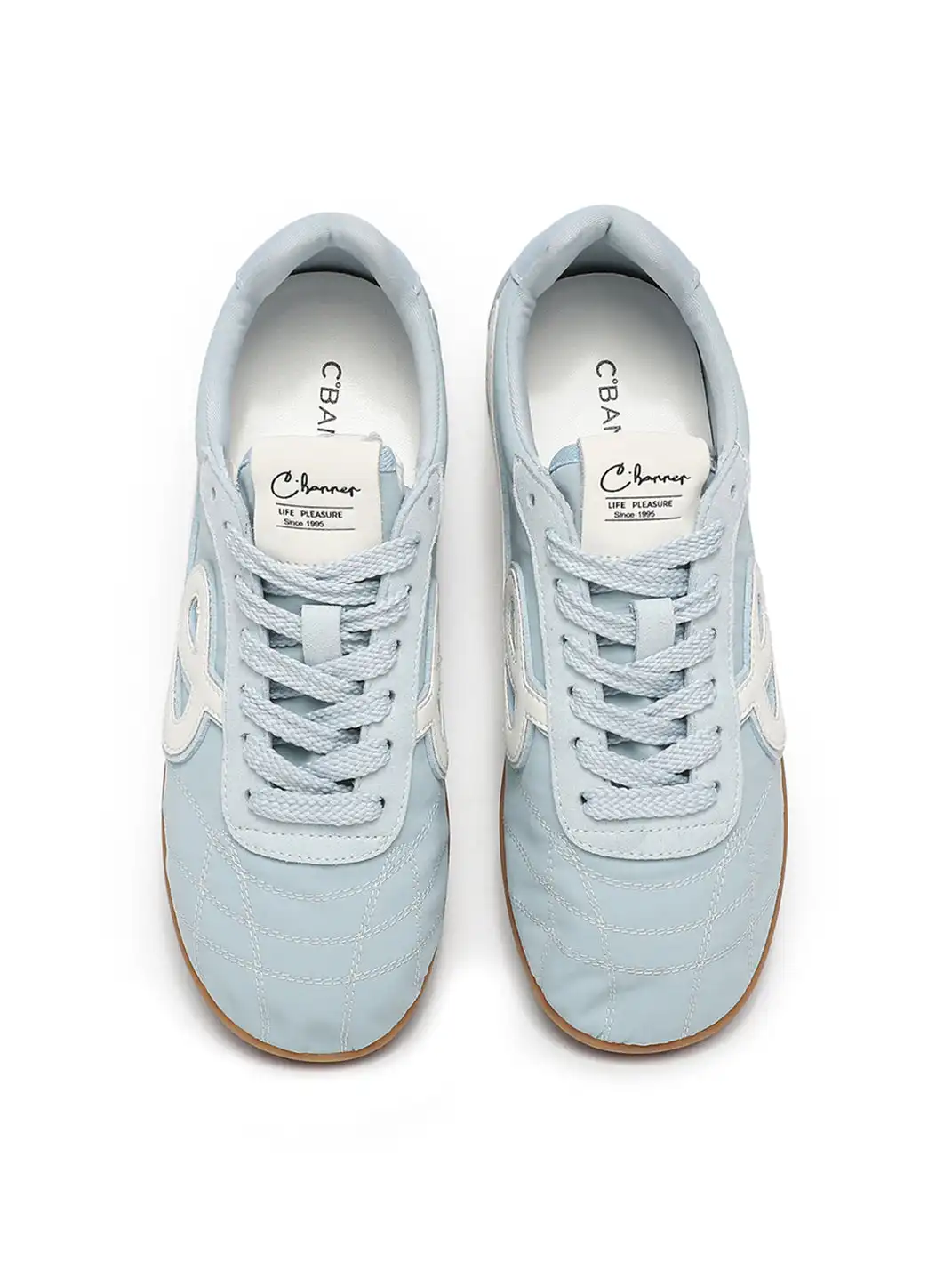 C.BANNER | Quilted Upper Sneakers With Black Logo-Blue
