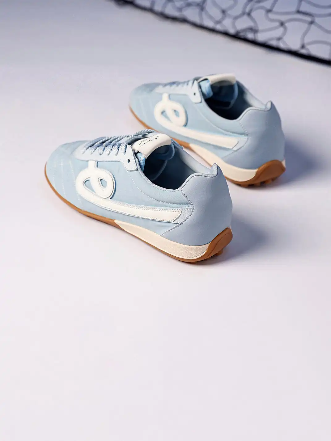 C.BANNER | Quilted Upper Sneakers With Black Logo-Blue