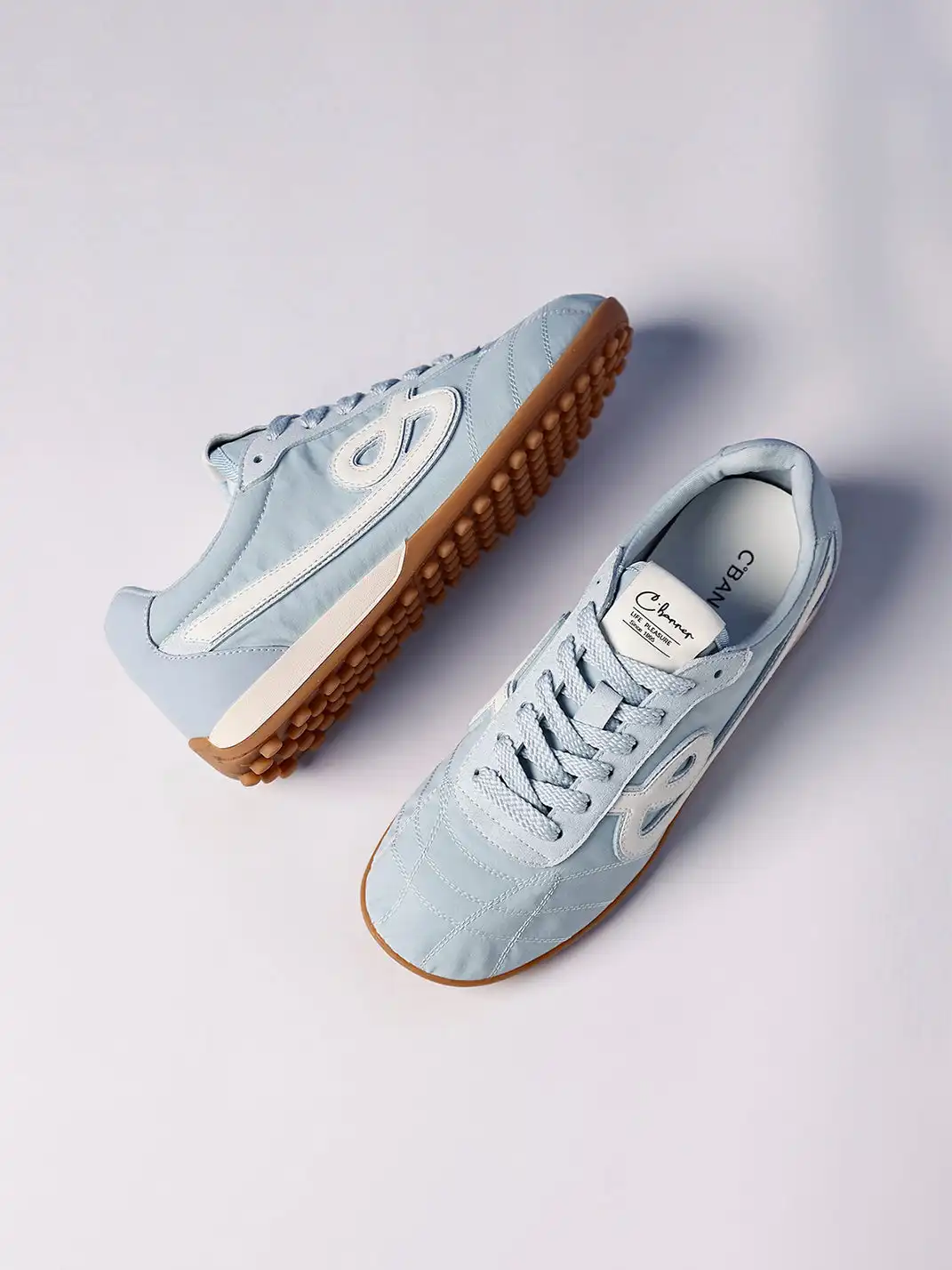 C.BANNER | Quilted Upper Sneakers With Black Logo-Blue