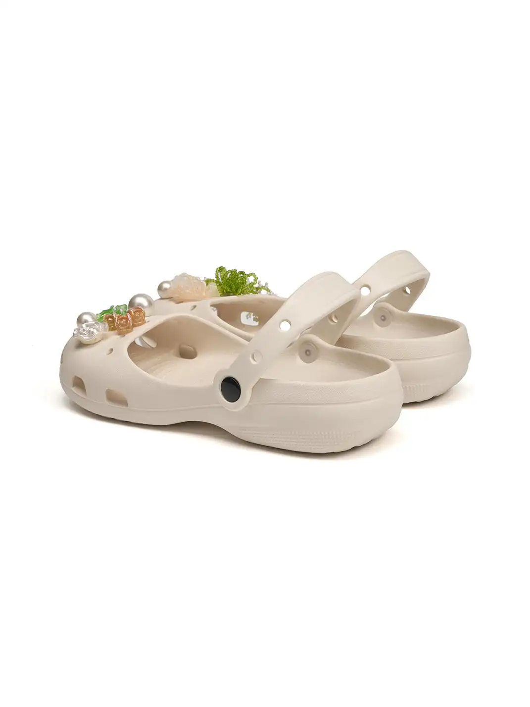 EBLAN | Mary Jane Style Breathable Slide Sandals-Beige