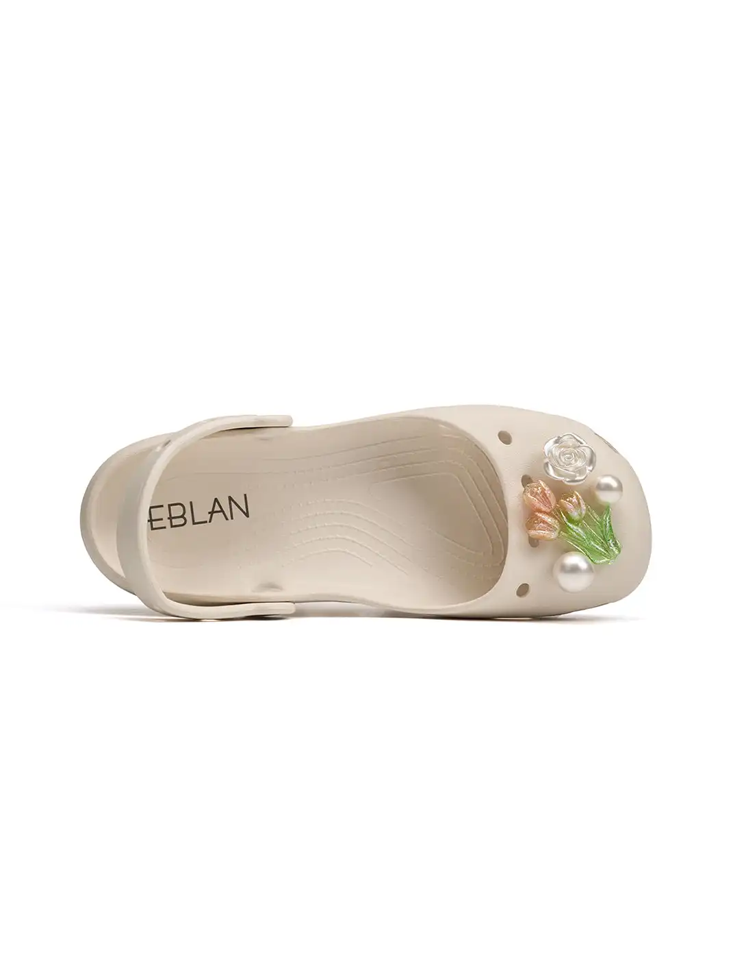 EBLAN | Mary Jane Style Breathable Slide Sandals-Beige