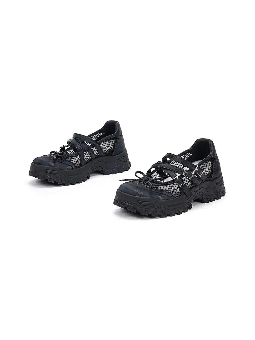 EBLAN | Rhinestone-Embellished Platform Sneakers With Bow Detail
