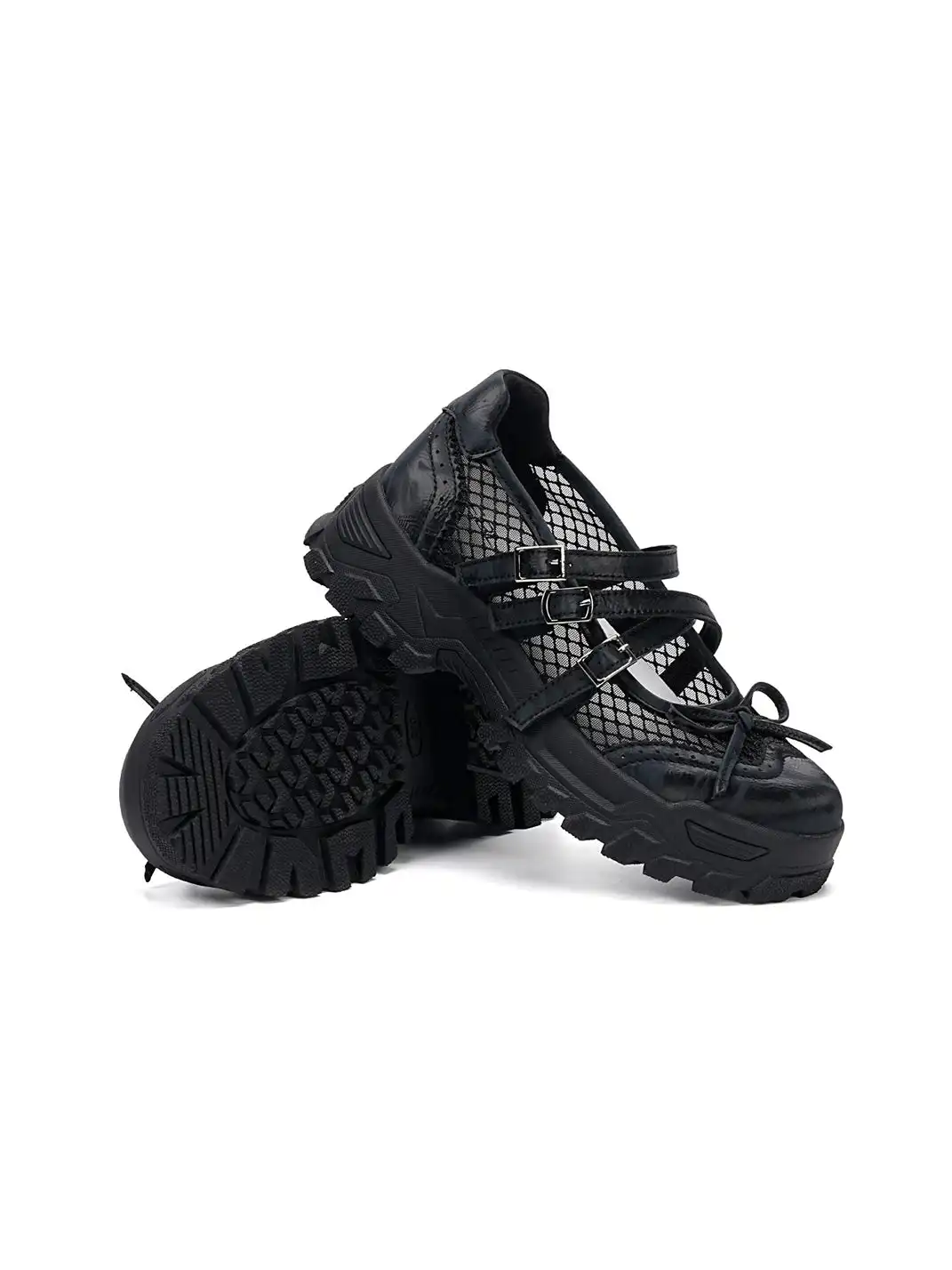 EBLAN | Rhinestone-Embellished Platform Sneakers With Bow Detail