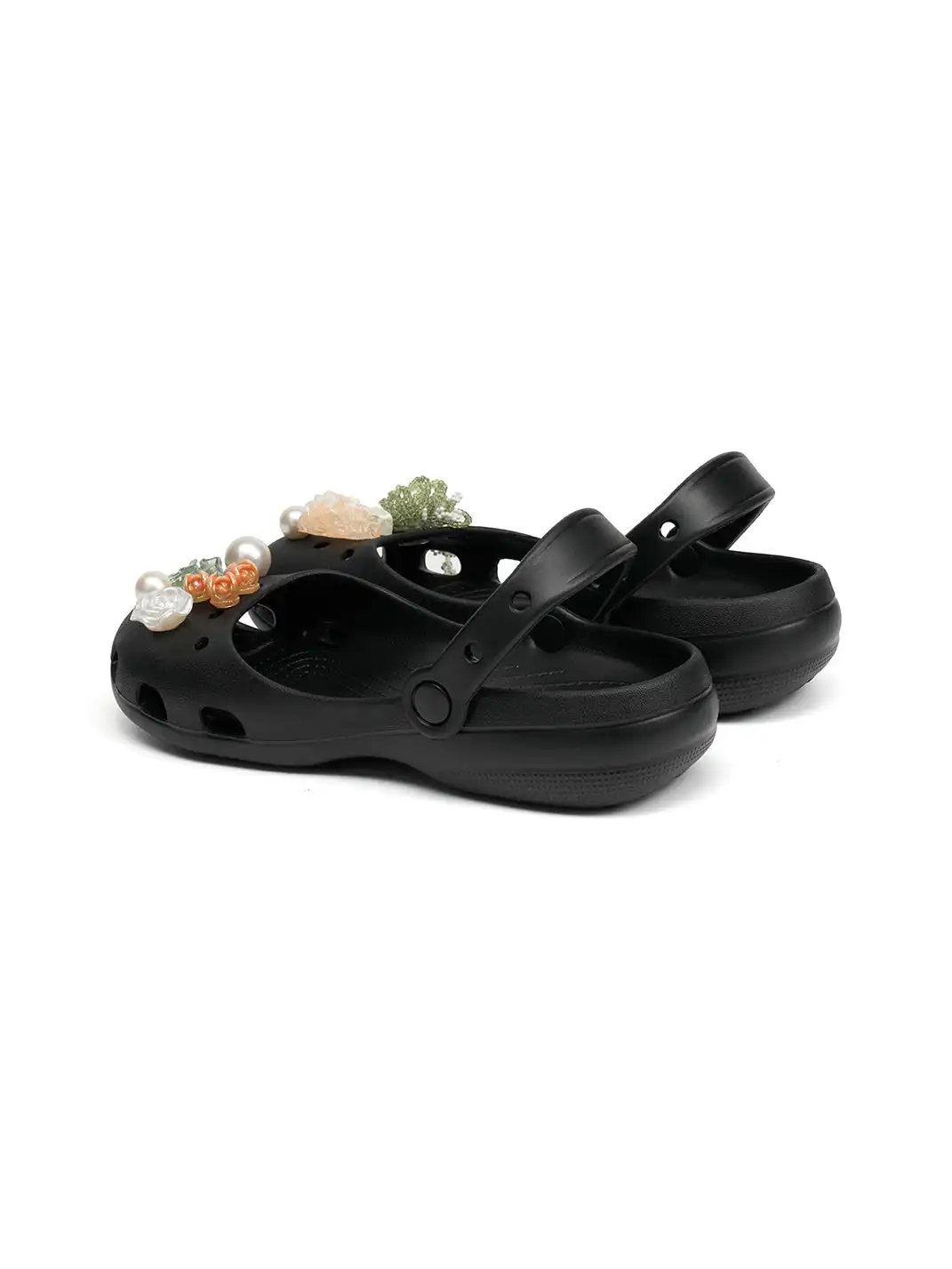 EBLAN | EBLAN | Mary Jane Style Breathable Slide Sandals-Black