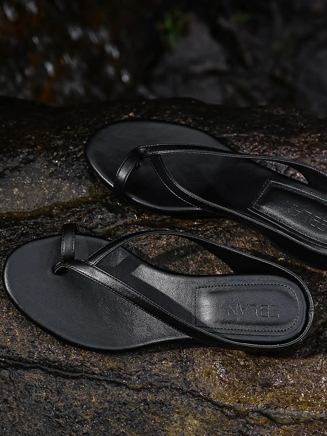 EBLAN | Toe Ring Wedge Flip-Flop Sandals
