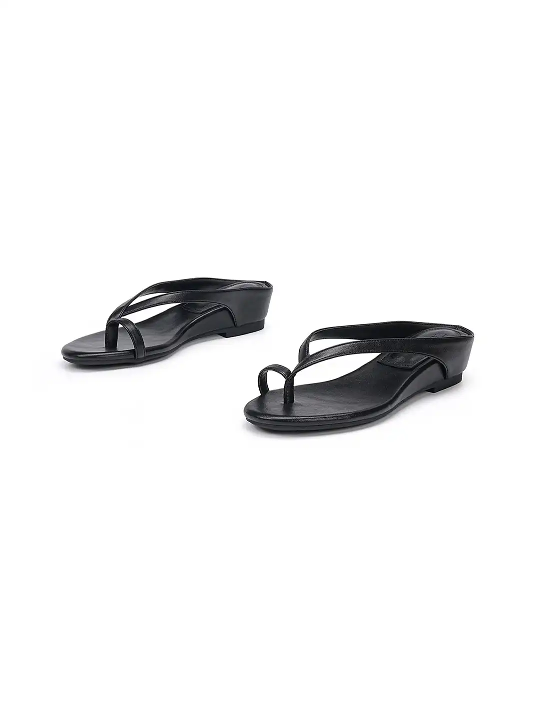 EBLAN | Toe Ring Wedge Flip-Flop Sandals