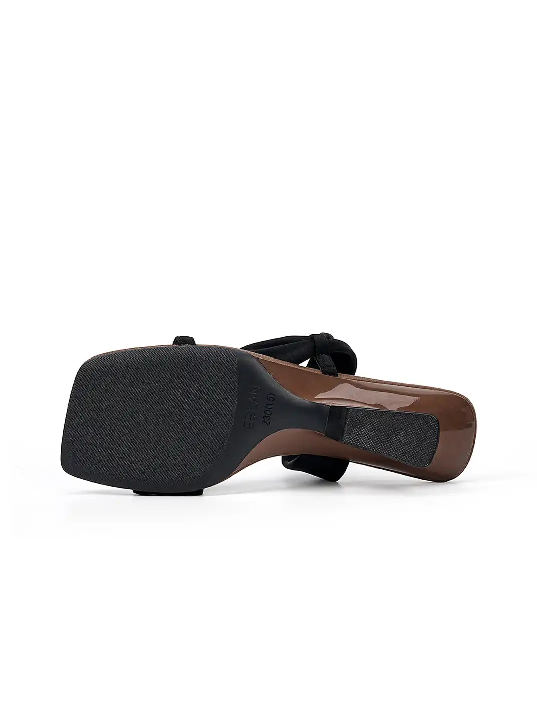 EBLAN | Toe-Loop Asymmetric Strap Sandals With Sculptural Heel