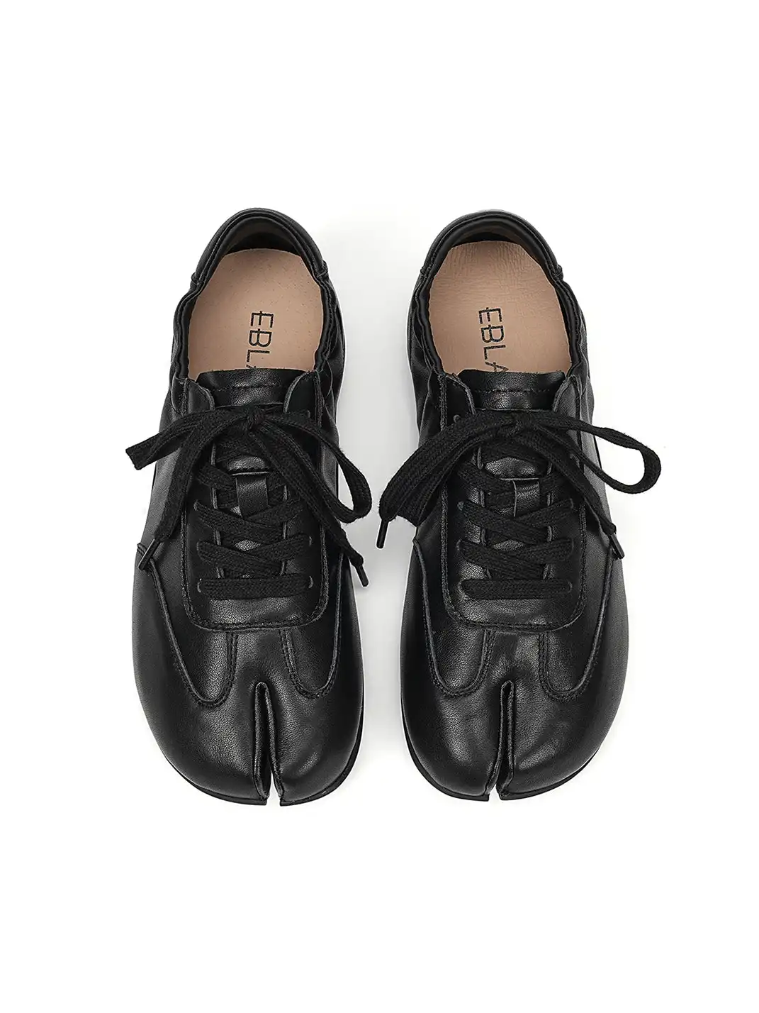EBLAN | Leather Retro Lace-Up Ballet Sneakers